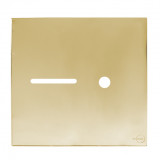 Placa p/ 1 Interruptor + furo 4x4 - Novara Glass Dourado